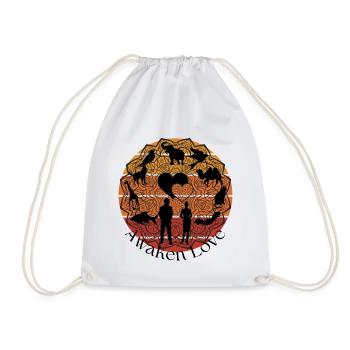 Awaken Love - Drawstring Bag - white - Front
