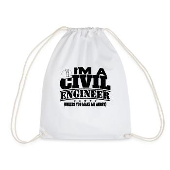 Je suis un entrepreneur en génie civil Ingénieurs civils - Sac de sport léger - blanc - Devant