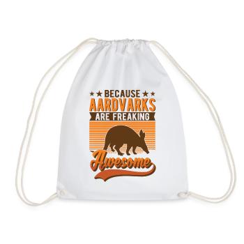 Aardvark Gift Aardvark - Drawstring Bag - white - Front