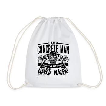 I Am A Concrete Man Concreter Concrete Finishers - Turnbeutel - Weiß - Vorne