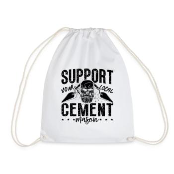 Support Your Local Concreter Concrete Finishers - Turnbeutel - Weiß - Vorne