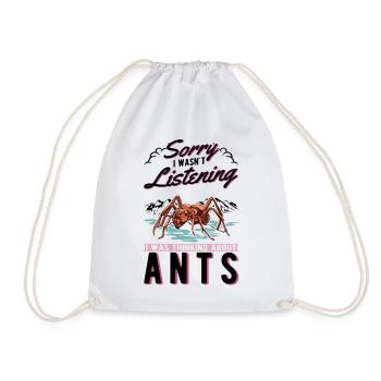 Ants Ant Farm Anthill Fire Ants - Drawstring Bag - white - Front