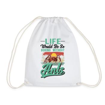 Ants Ant Farm Anthill Fire Ants - Drawstring Bag - white - Front