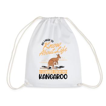 Kangourou Australie Kangourou australien - Sac de sport léger - blanc - Devant