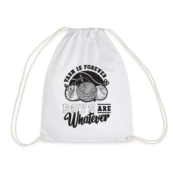 Yarn Is Forever Les garçons cousent un amoureux du crochet - Sac de sport léger - blanc - Devant