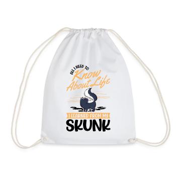 Skunk Spruch Stinktier - Turnbeutel - Weiß - Vorne