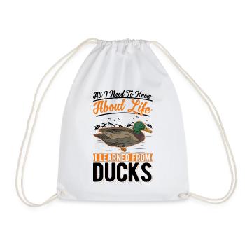 Ducks Duck Breeder Gift Duck - Drawstring Bag - white - Front