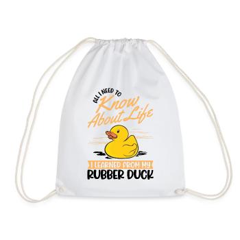 Rubber Duck Lover Rubber Duck Rubber Duck - Drawstring Bag - white - Front