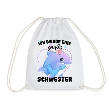 Ich Werde Eine Große Schwester 2025 - Turnbeutel - Weiß - Vorne