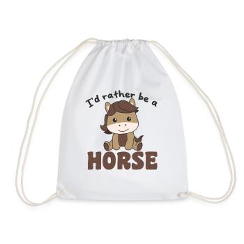Je préfère être un cheval doux pour les chevaux - Sac de sport léger - blanc - Devant