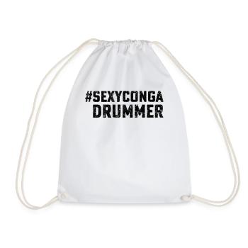 Sexy Conga Drummer - Turnbeutel - Weiß - Vorne