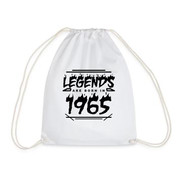 1965 - Born 1965 - Built in 1965 - Drawstring Bag - white - Front