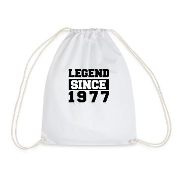Legende seit 1977 - Cooles Geburtstagsgeschenk - Turnbeutel - Weiß - Vorne