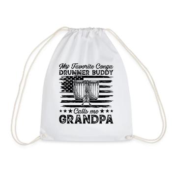 Mon copain batteur de conga préféré m’appelle grand-père C - Sac de sport léger - blanc - Devant