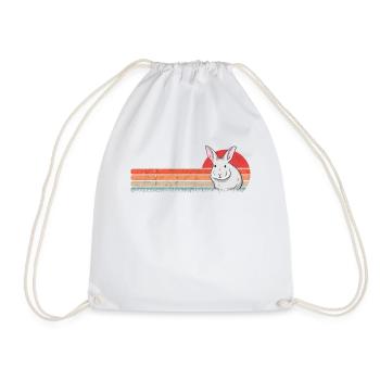 Lapin Rétro Lapin Lapin Vintage - Sac de sport léger - blanc - Devant
