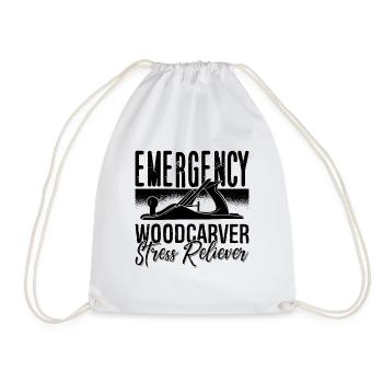 Emergency Woodcarver Stress Woodsman Wood Carver - Turnbeutel - Weiß - Vorne
