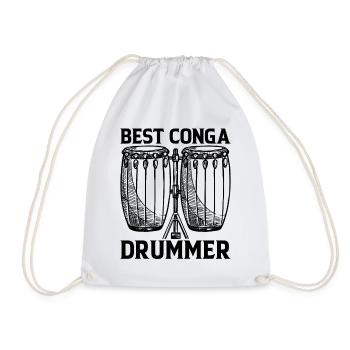 Best Conga Drummer Conga Player Conga Drummer - Drawstring Bag - white - Front