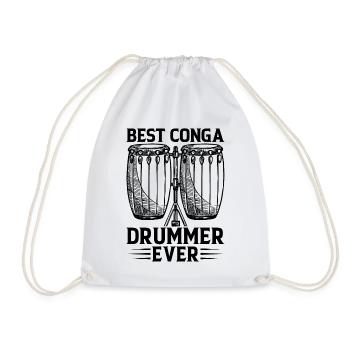 Best Conga Drummer Ever Conga Player Conga Musicia - Drawstring Bag - white - Front