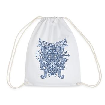 Odin Thor Viking Compas Vegvisir Runes Loups - Sac de sport léger - blanc - Devant
