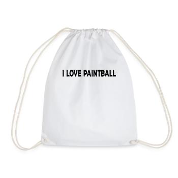 Paintball Player - I love Paintball - Drawstring Bag - white - Front