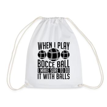 Quand je joue à la pétanque, je fais de la pétanque un joueur de pétanque - Sac de sport léger - blanc - Devant