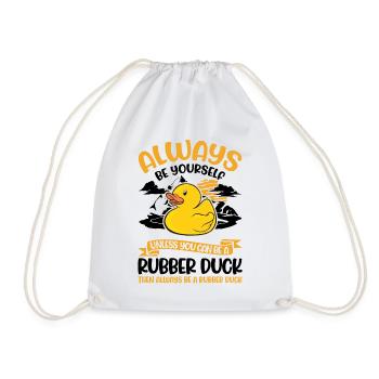 Soyez toujours vous-même Canard en caoutchouc Gummiente - Sac de sport léger - blanc - Devant