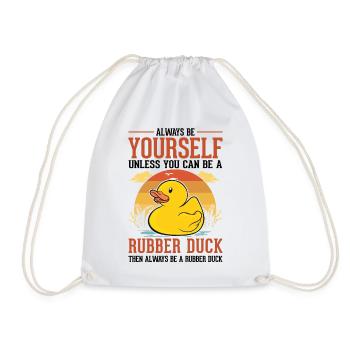 Soyez toujours vous-même Canard en caoutchouc Gummiente - Sac de sport léger - blanc - Devant