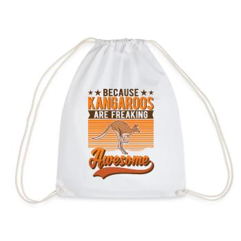 Parce que les kangourous sont des kangourous géniaux - Sac de sport léger - blanc - Devant