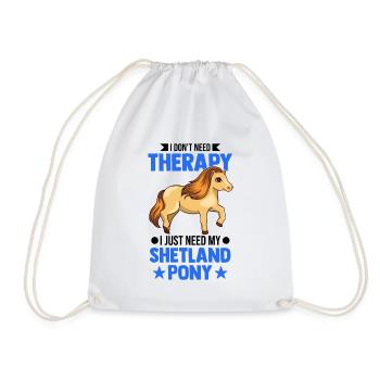 Shetland Pony Thérapie Shetland Pony Shetty - Sac de sport léger - blanc - Devant