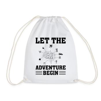Let The Adventure Begin - Machine Learning Ai Arti - Turnbeutel - Weiß - Vorne