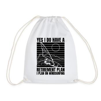 Oui, j’ai une retraite Surf Planche à voile - Sac de sport léger - blanc - Devant