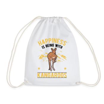 Kangourou Luck Kangourou australien - Sac de sport léger - blanc - Devant