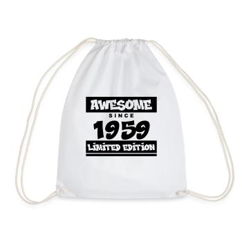 1959 - Jahrgang 1959 - Fantastisch seit 1959 - Turnbeutel - Weiß - Vorne