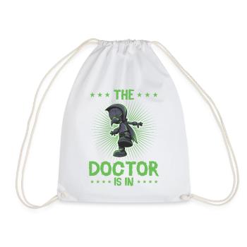 Horror Plague Doctor Film Festival Halloween Zombie - Drawstring Bag - white - Front