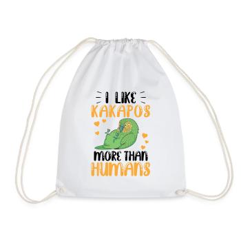 Kakapo more like flightless parrot Kakapo - Drawstring Bag - white - Front