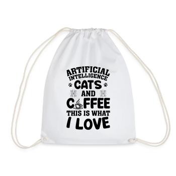 Artificial Intelligence Cats And Coffee This Is Wh - Turnbeutel - Weiß - Vorne