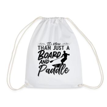 It's More Than Just Paddleboarding Paddle Boarder - Drawstring Bag - white - Front