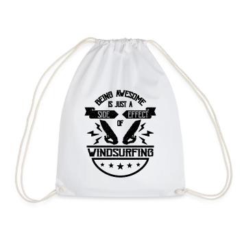 Being Awesome Is Just A Surfing Windsurfing Lover - Drawstring Bag - white - Front