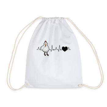 Poulets Heartbeat Chicken Farmer - Sac de sport léger - blanc - Devant