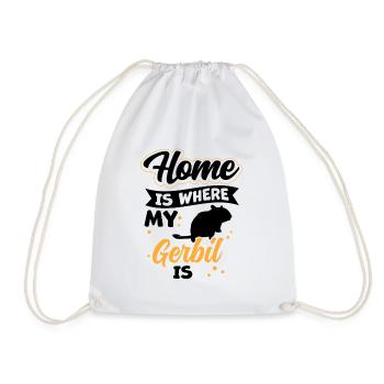 Gerbille est ma maison Rat de course Gerbille - Sac de sport léger - blanc - Devant