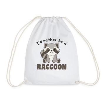 Je préfère être un raton laveur - mignon raton laveur - Sac de sport léger - blanc - Devant