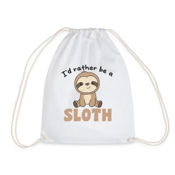 Je préfère être un paresseux - paresseux mignon - Sac de sport léger - blanc - Devant