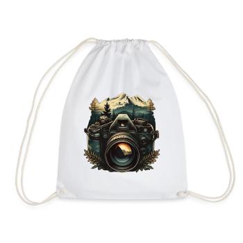 Caméra en montagne - Sac de sport léger - blanc - Devant
