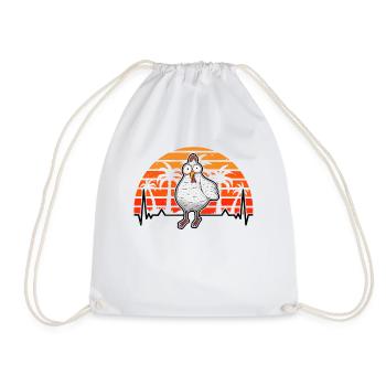 Poulets Heartbeat Chicken Farmer - Sac de sport léger - blanc - Devant