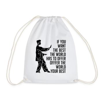 If You Want The Best Tai Chi Taiji Tai Chi Lover - Drawstring Bag - white - Front