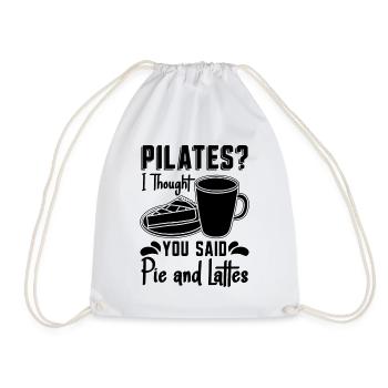 Pilates Je pensais que vous aviez dit tarte et lattes Méditation - Sac de sport léger - blanc - Devant