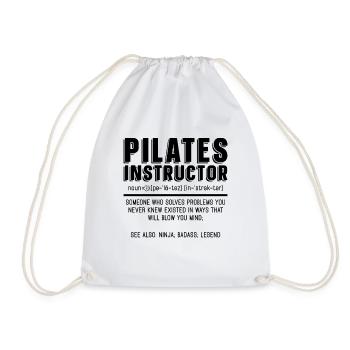 Pilates Instructor Someone Who Solves Reformer - Turnbeutel - Weiß - Vorne