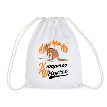 Kangaroo Whisperer Australia Kangaroo - Drawstring Bag - white - Front