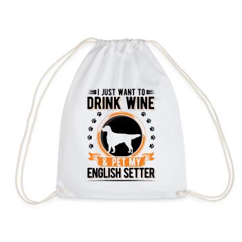 Setter anglais et Wine English Setter - Sac de sport léger - blanc - Devant