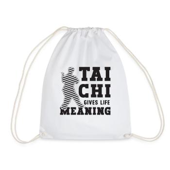 Le Tai Chi donne un sens à la vie Amoureux du Tai Chi - Sac de sport léger - blanc - Devant